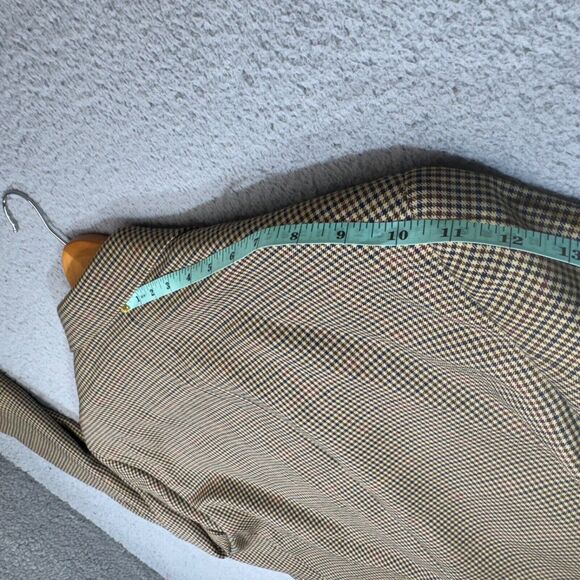 Brooks Brothers Sport Coat Men 44 Long Beige Madison 1818 Houndstooth Blazer - Picture 14 of 16